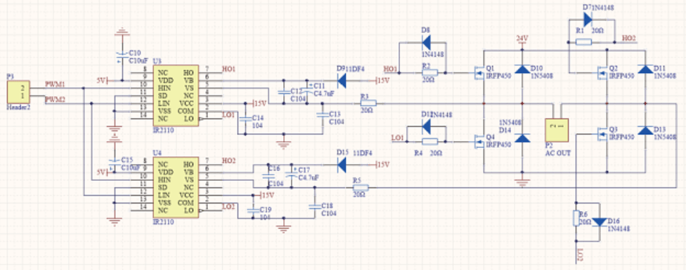 IR2110 Inverter Schematic Diagram